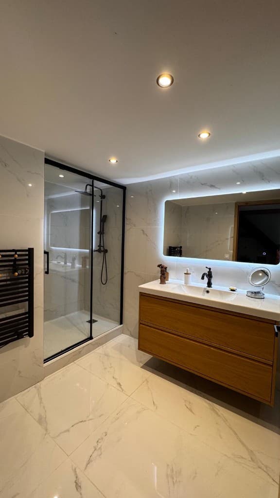 Pose de salle de bains
